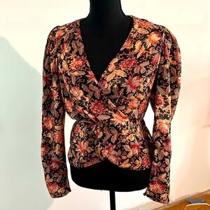 Rose and gold Peplum Blouse